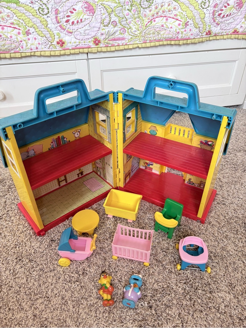 Vintage Illco Sesame Street Nursery Playhouse Set 1990s - Picture 2 of 13